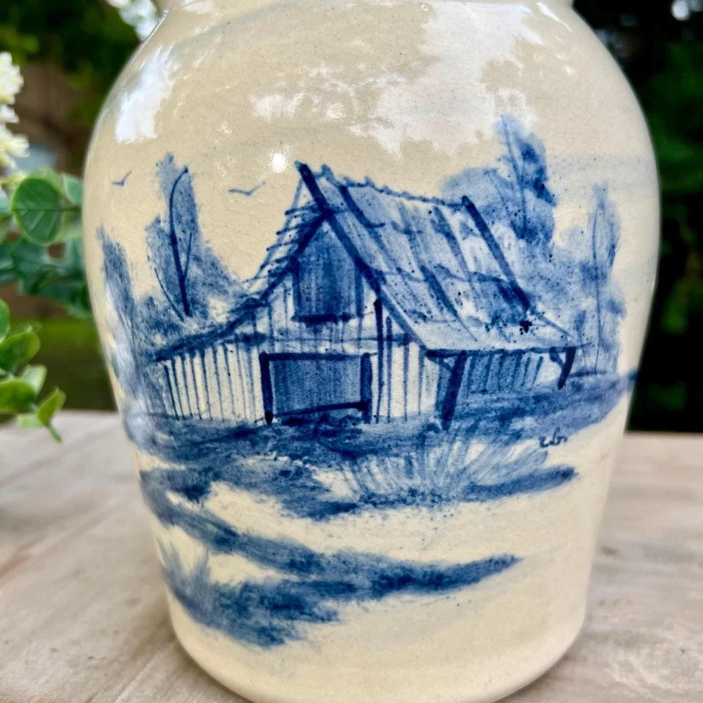 Paul Storie Pottery Crock with Lid | Farmhouse Pottery Vase